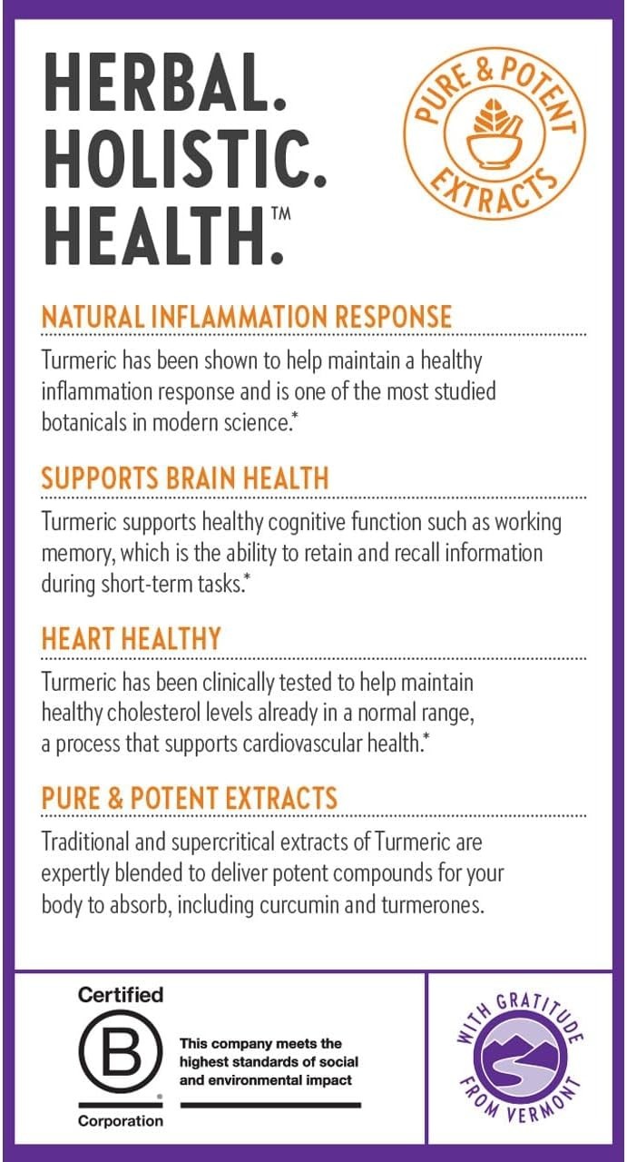 New Chapter Turmeric Force Heart & Brain Support 60 Capsules Exp. 02/2028+