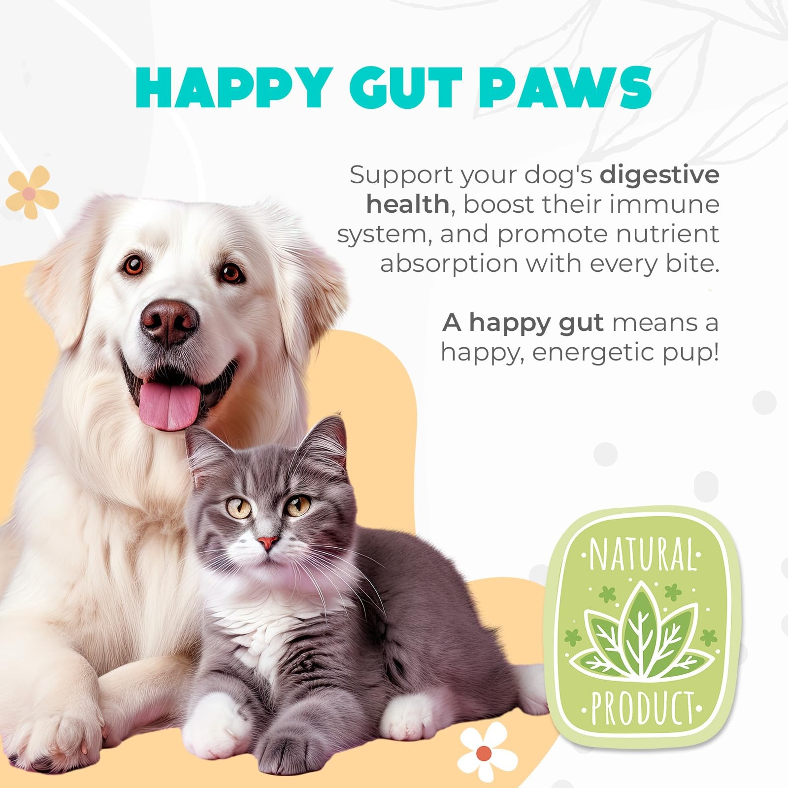 Probiotics for Dogs Chews 150PCs – Digestive, Gut Health & Diarrhea Brown