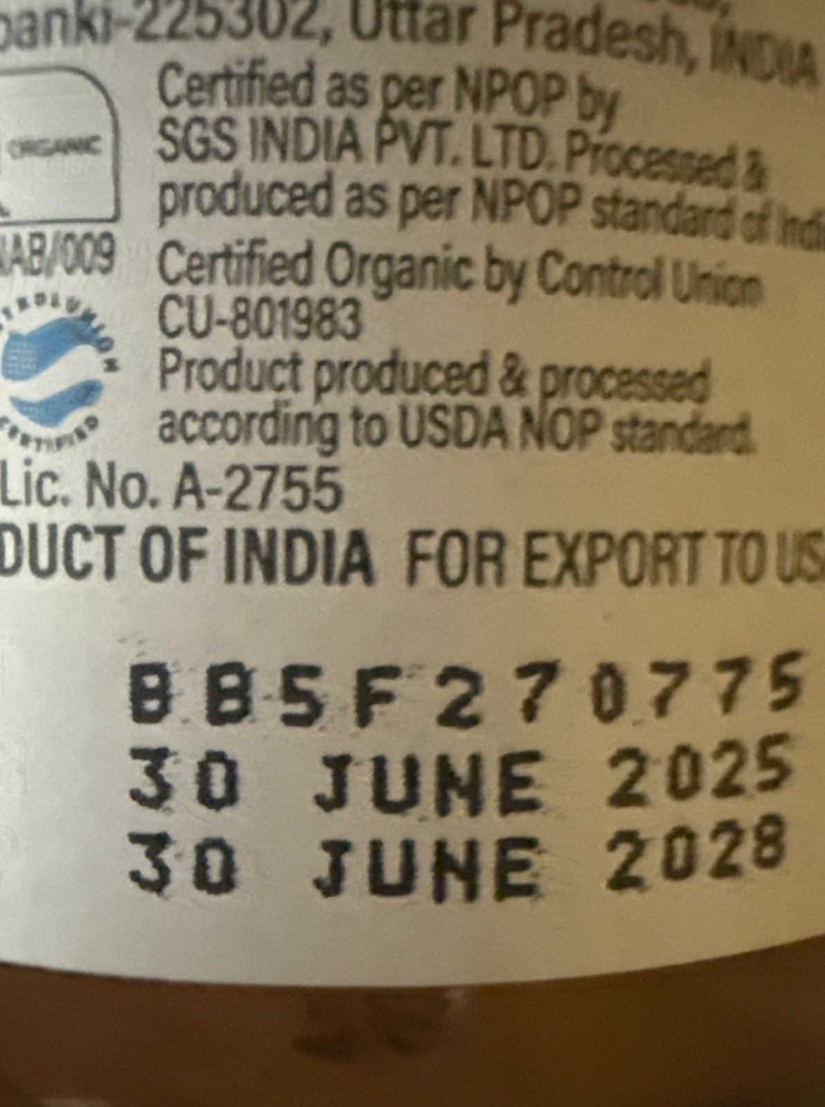 Organic India Turmeric Formula 90 Ct. Exp. 30 June 2028
