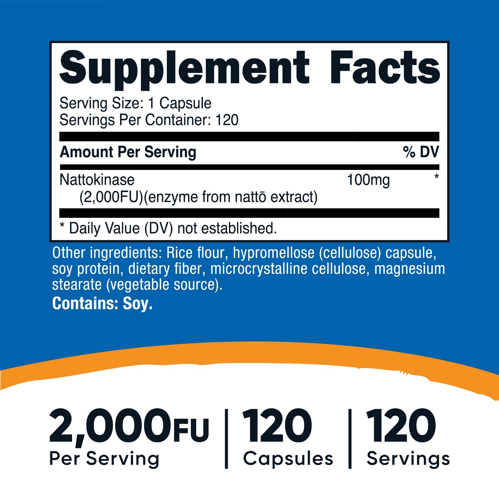 Nutricost Nattokinase 2,000FU, 120 Capsules – Gluten Free, Non-GMO, Vegetarian