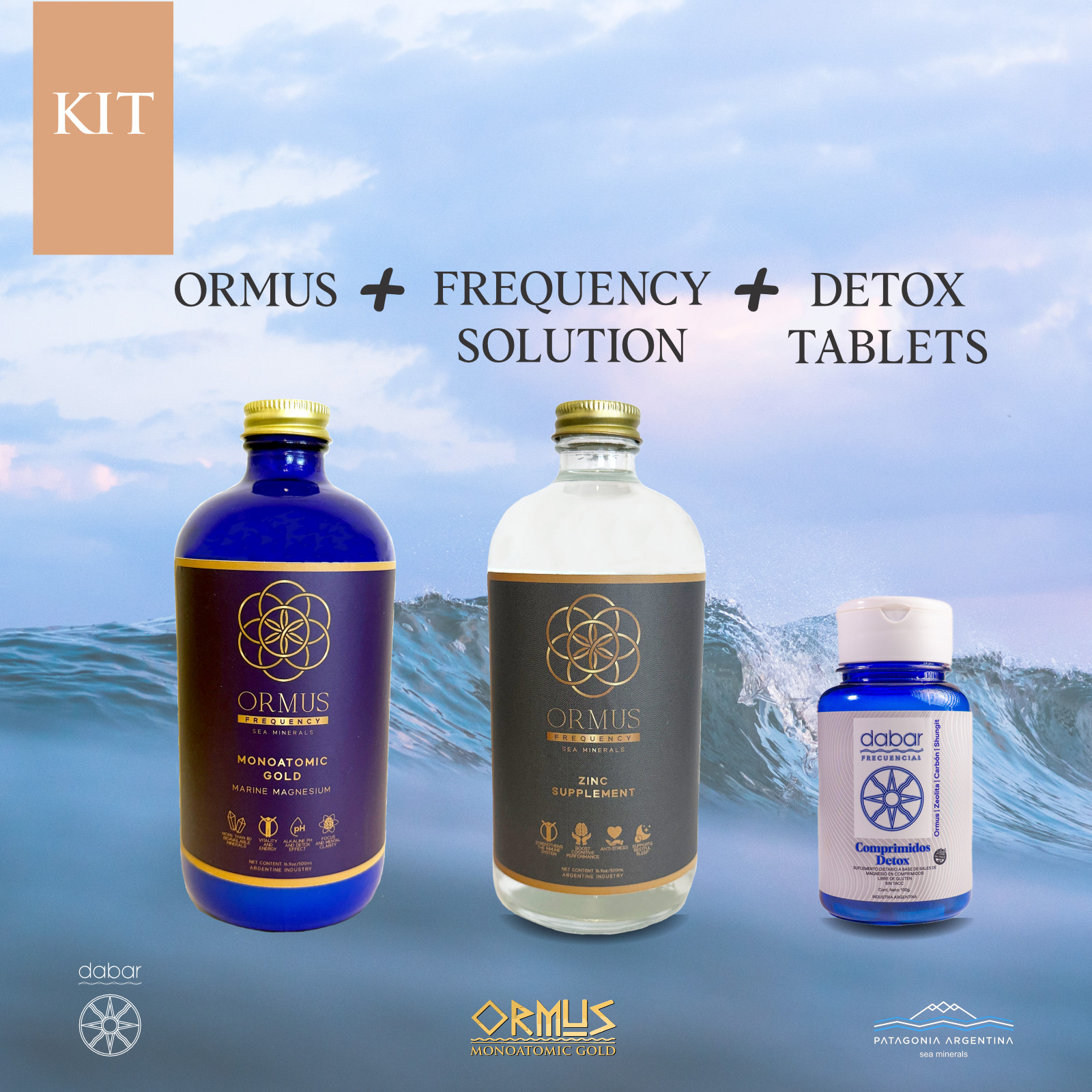 kIT SUPER FOOD⭐️ ORMUS+ZINC SUPPLEMENT+DETOX TABLETS-100%NATURAL W SEA MINERALS