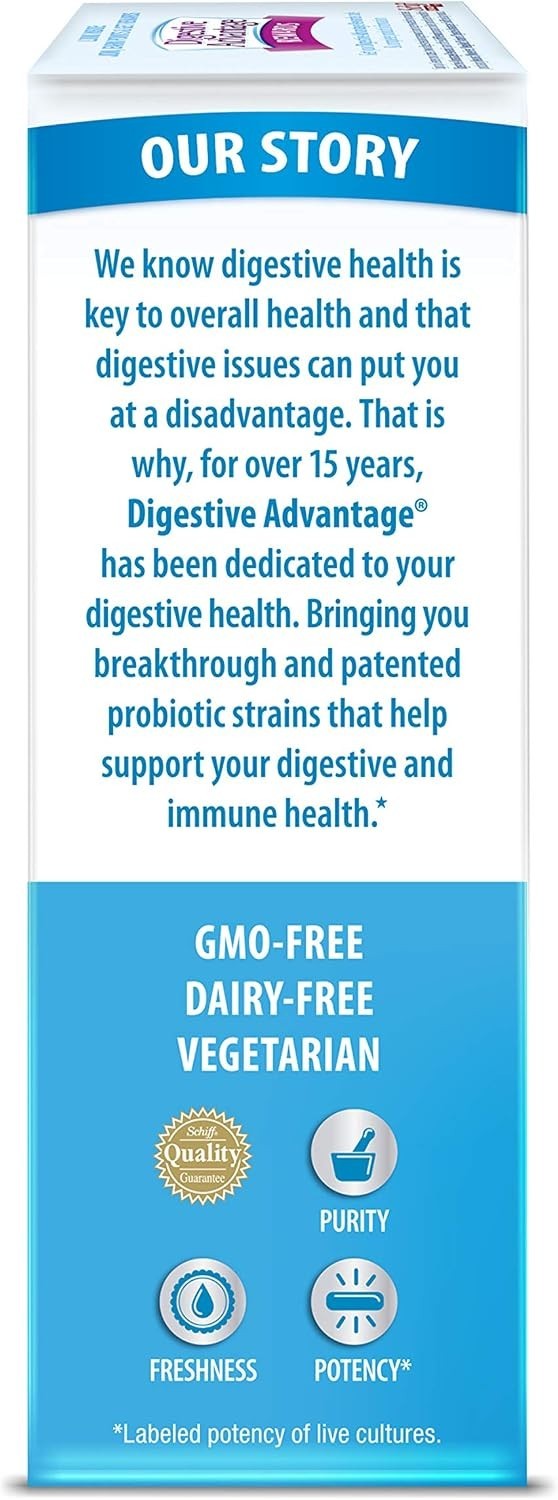Digestive Advantage Daily Probiotics Lactose Support 96 Count Probiotic Pills