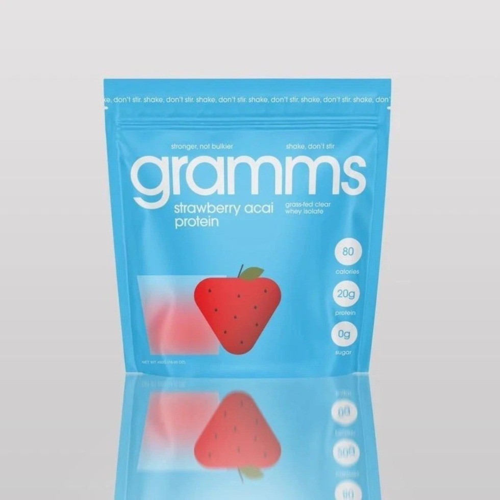 Gramms Strawberry Acai Clear Whey Isolate, 20g Protein, 0 Sugar Grass-Fed Powde