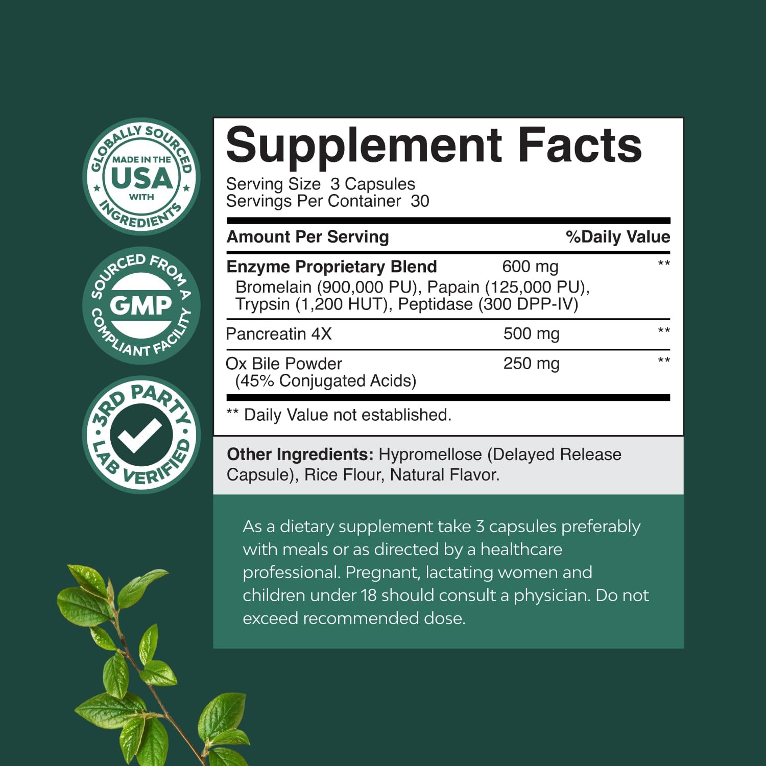 Digestive Enzymes with Ox Bile – Ox Bile Supplements for No Gallbladder with Try