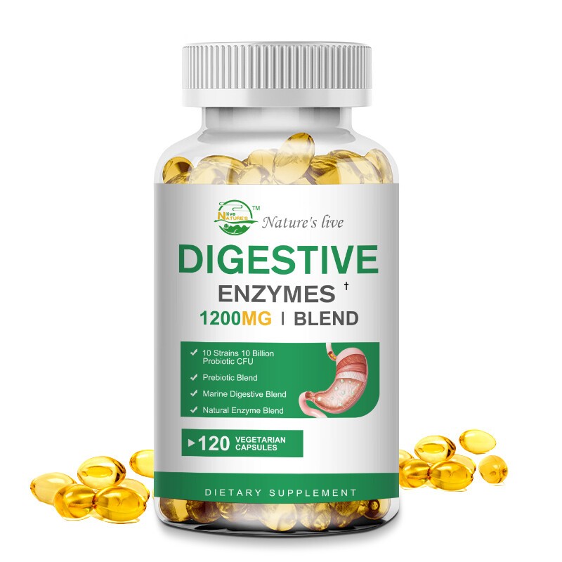 Nature’s Live Digestive Enzymes Capsules 1200mg Digestive Health Supplement