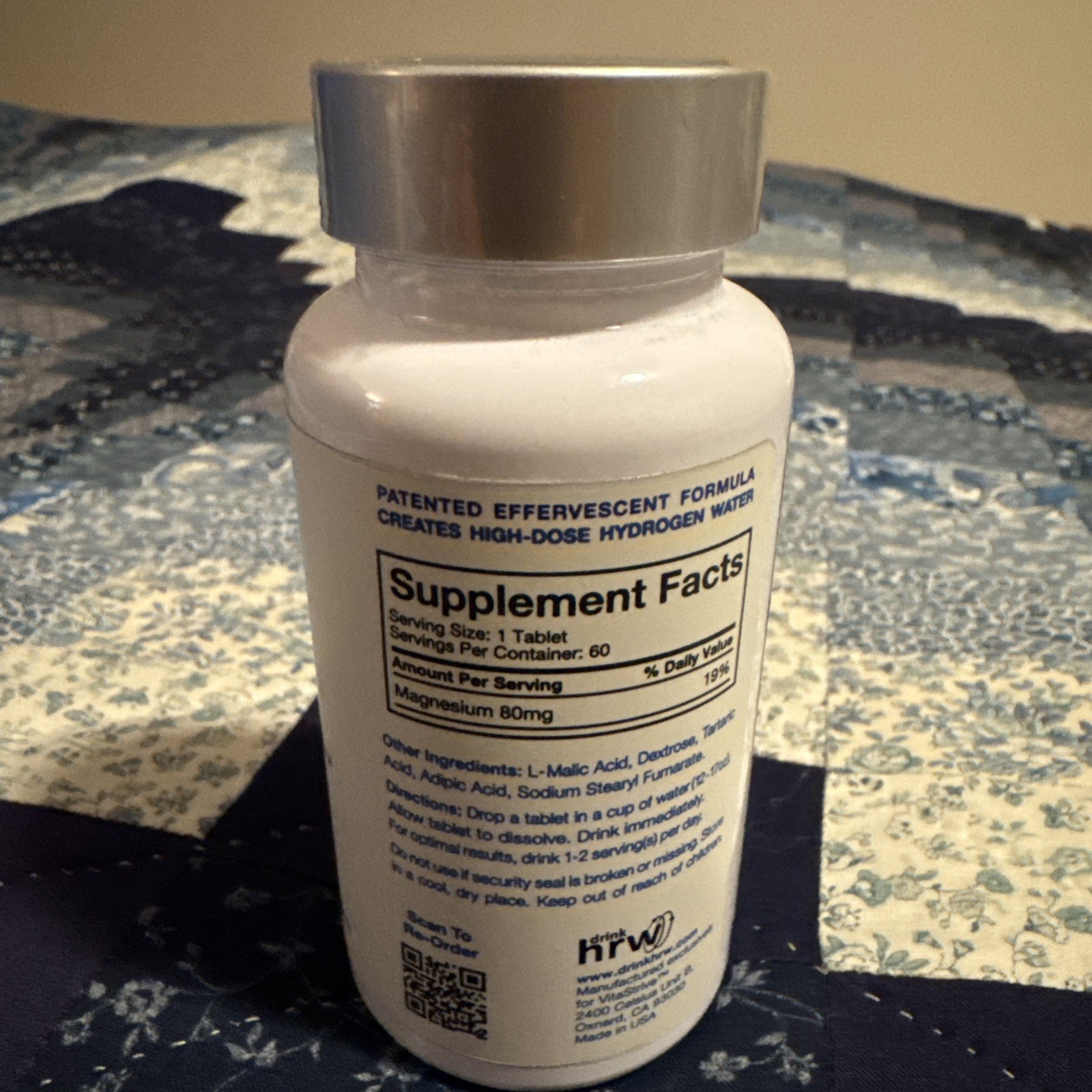 True Longevity REJUVENATION Molecular Hydrogen + Magnesium 60 Tablets Exp 06/28