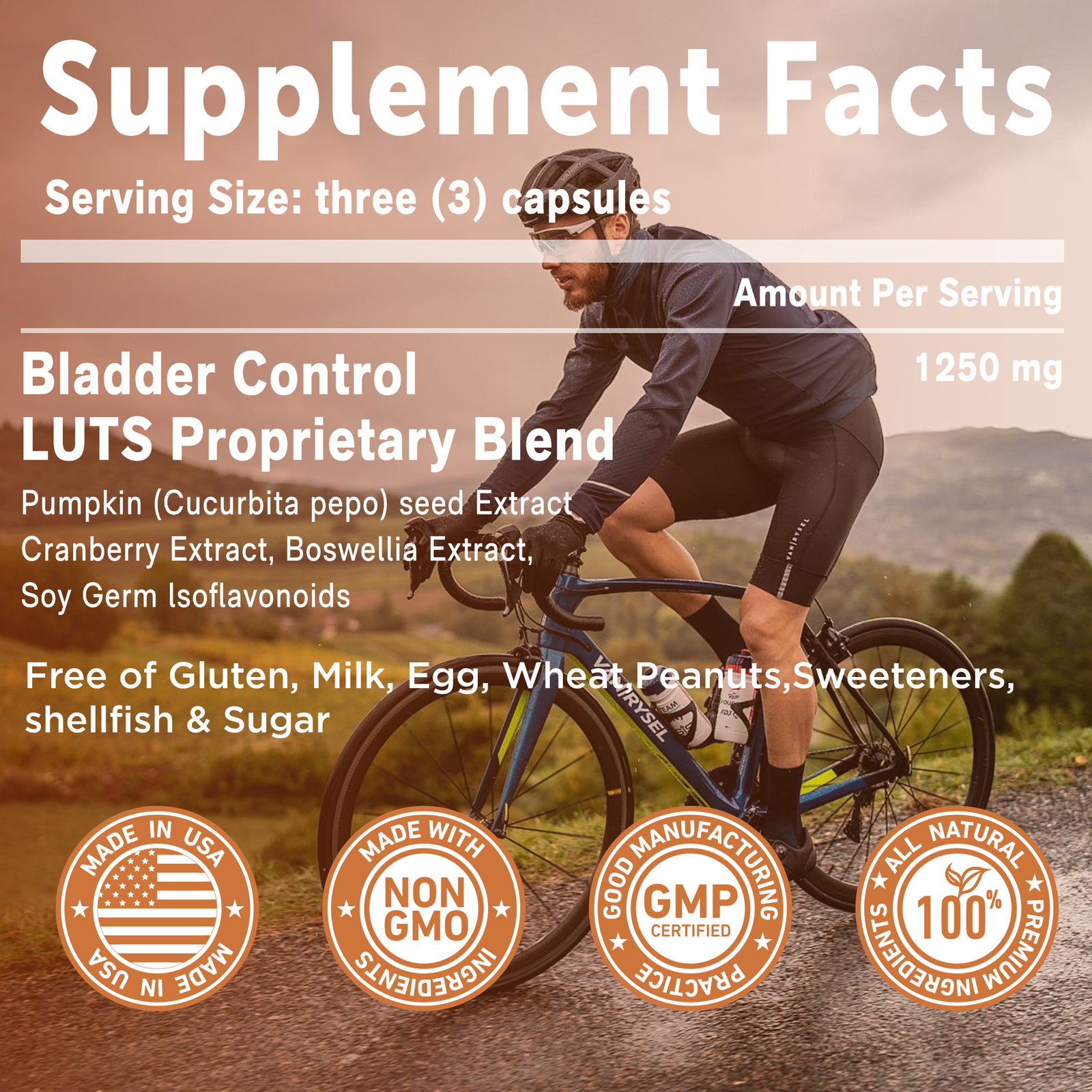 Bladder Control – with Pumpkin Seed Extract, Cranberry, Urinary Tract Health