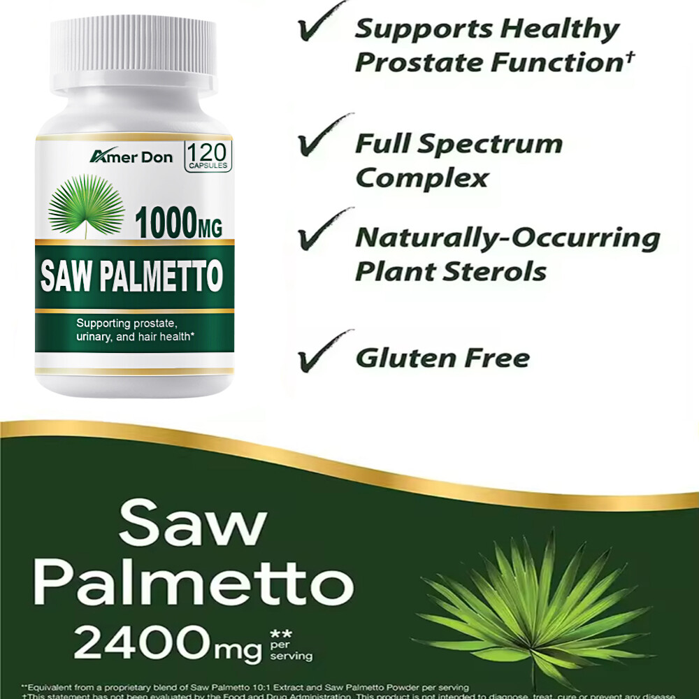 Saw Palmetto Capsules – Premium Prostate Health Support Supplement for Men 120Pc