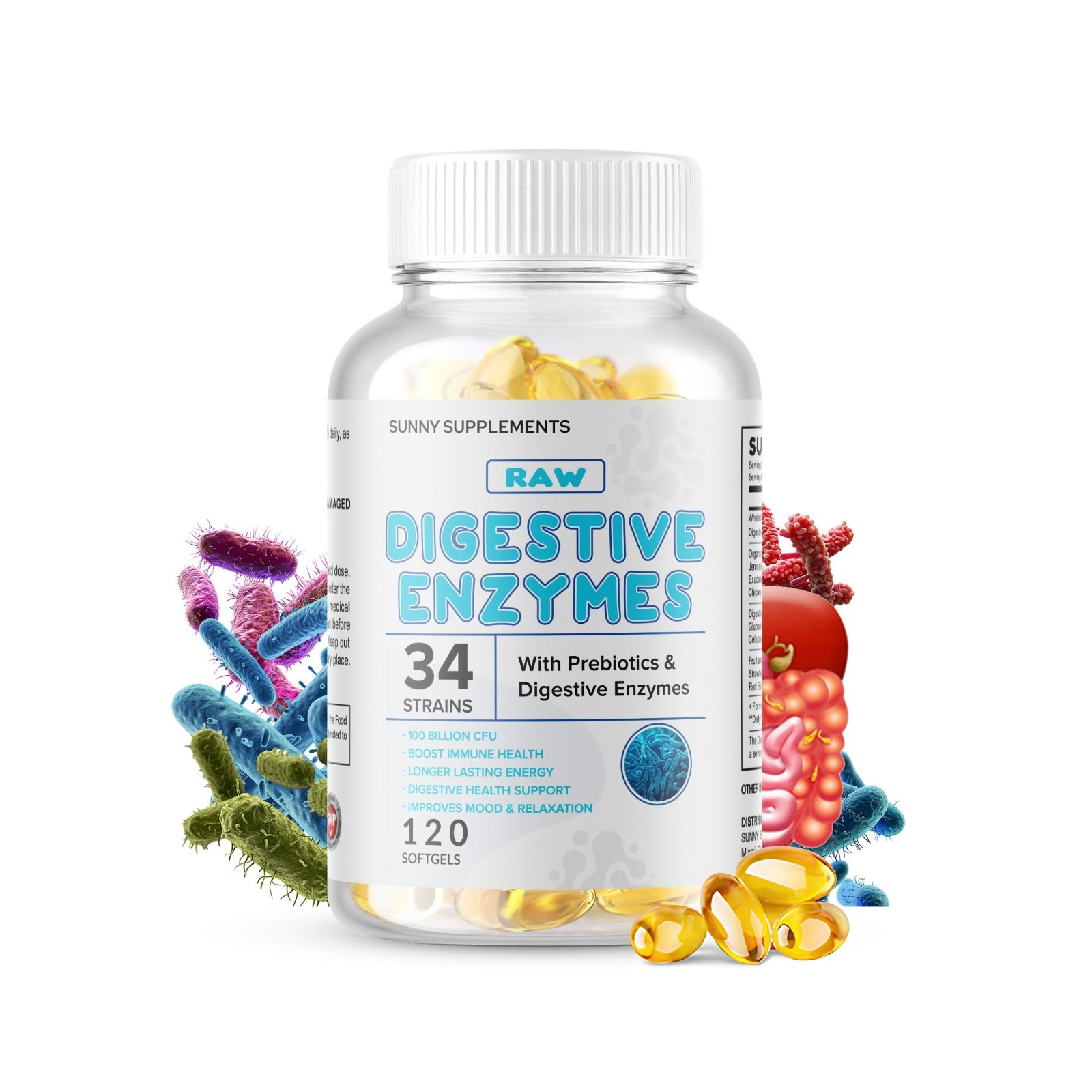 3 x ULTRA PROBIOTIC 100 Billion CFUs NOW ULTIMATE FLORA PRIMAL NATURAL 360 Soft
