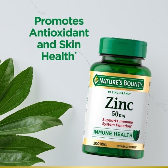 Nature’s Bounty Zinc 50 mg 200 Ct Tablet Support Immume System