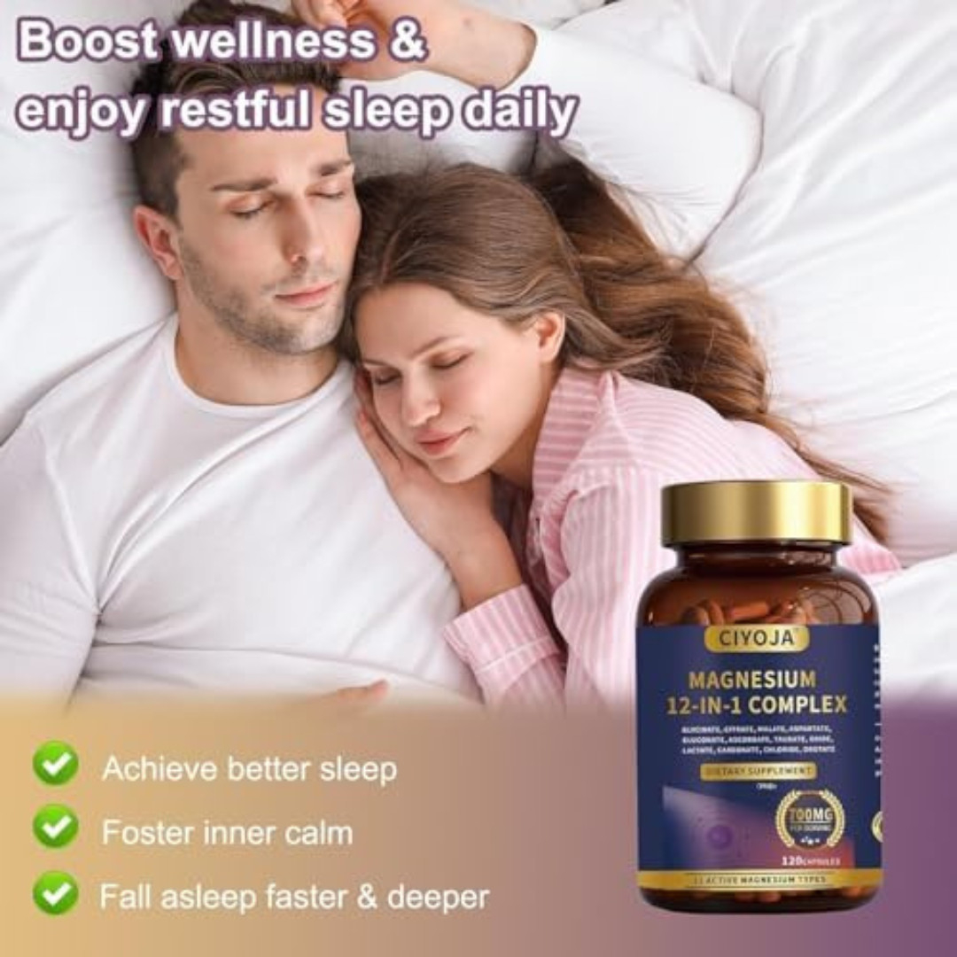 Puravita Magnesium Complex 700Mg 12 in 1 Magnesium Supplement with Glycinate, Ci