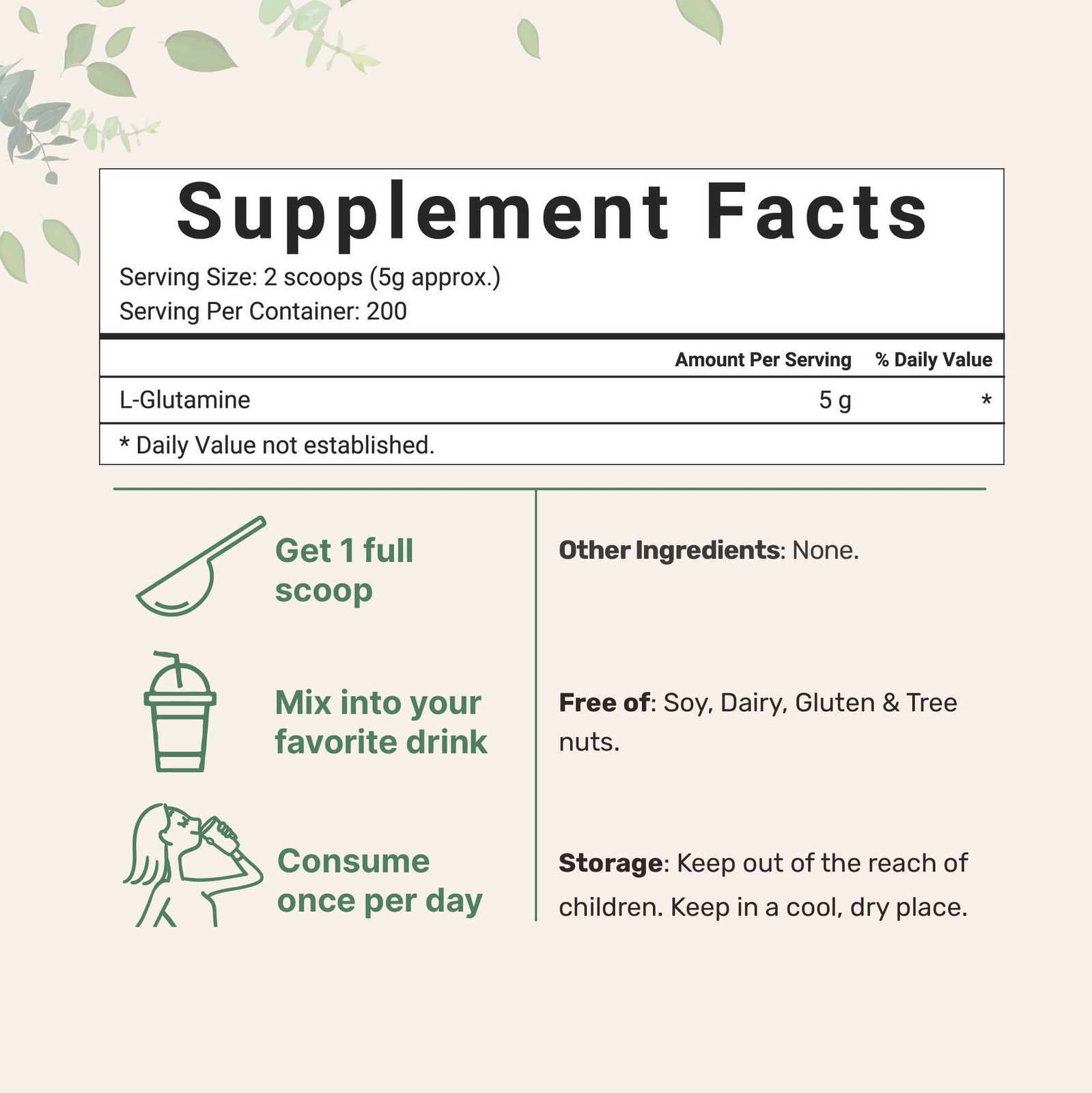Micro Ingredients Pure L-Glutamine Powder 2.2Lbs 1Kg Form Amino Acid Unflavored