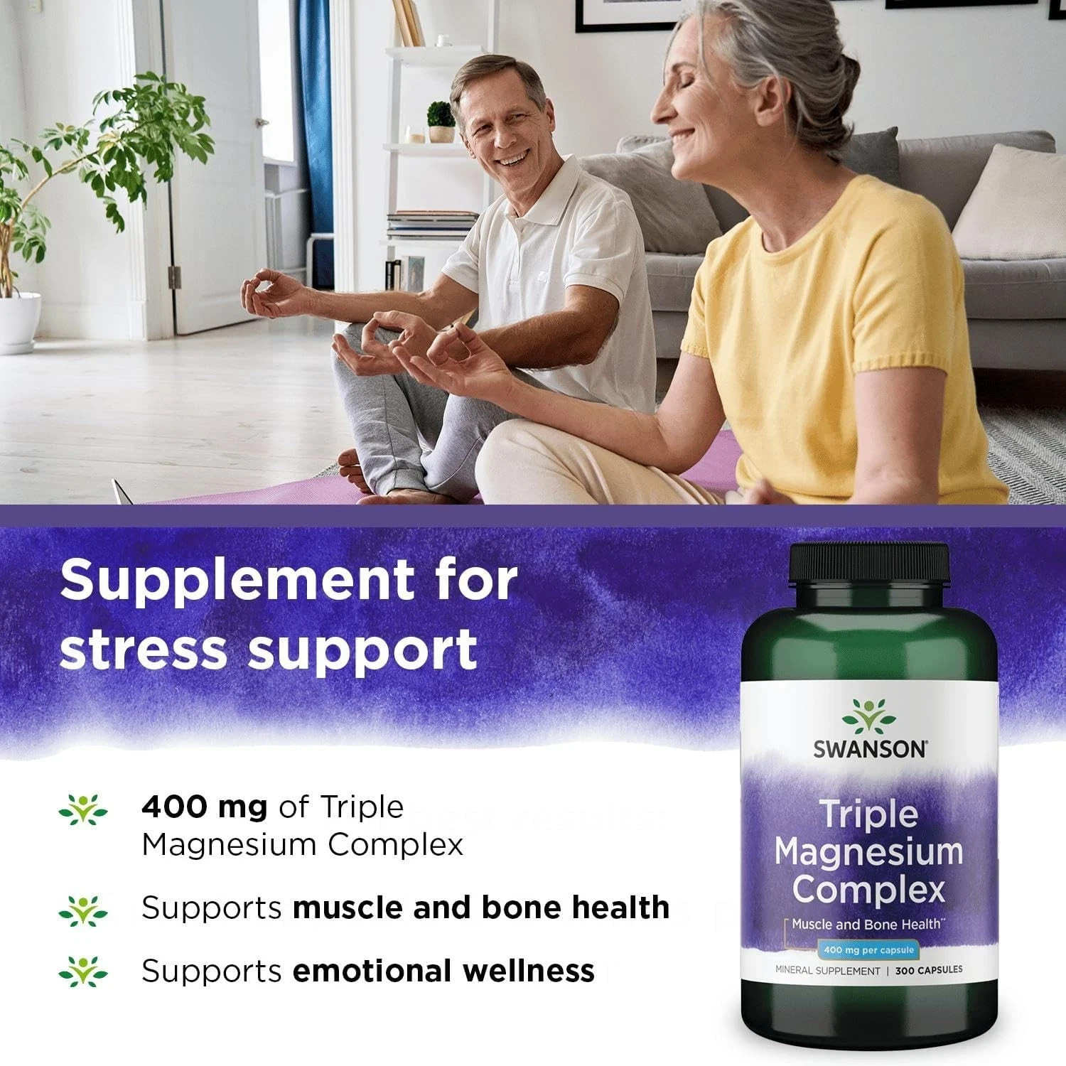 Swanson Triple Magnesium Complex – Supplement 300 Count (Pack of 1)