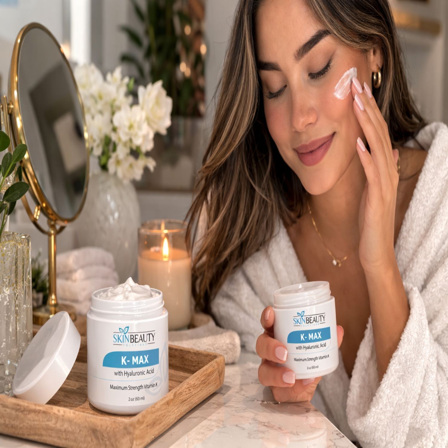 K-Max All Natural Maximum Strength Vitamin K Veins Cream with Hyaluronic Acid