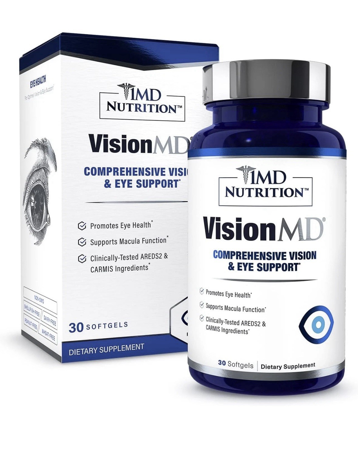 1MD Nutrition VisionMD Eye Vitamin CARMIS – 30 Count (Pack of 1) EXP 6/2027