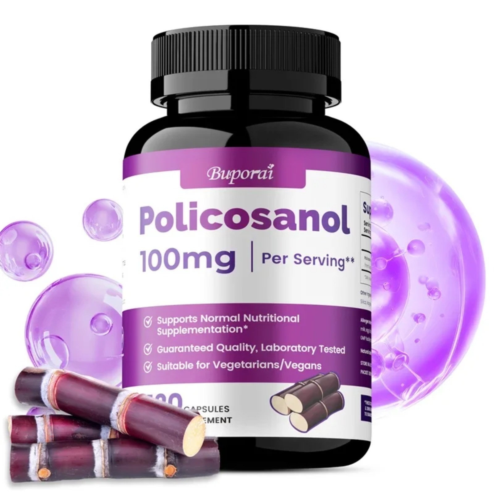 Policosanol 100mg 120pcs – Supports Heart Health, Balances Cholesterol, Non-GMO
