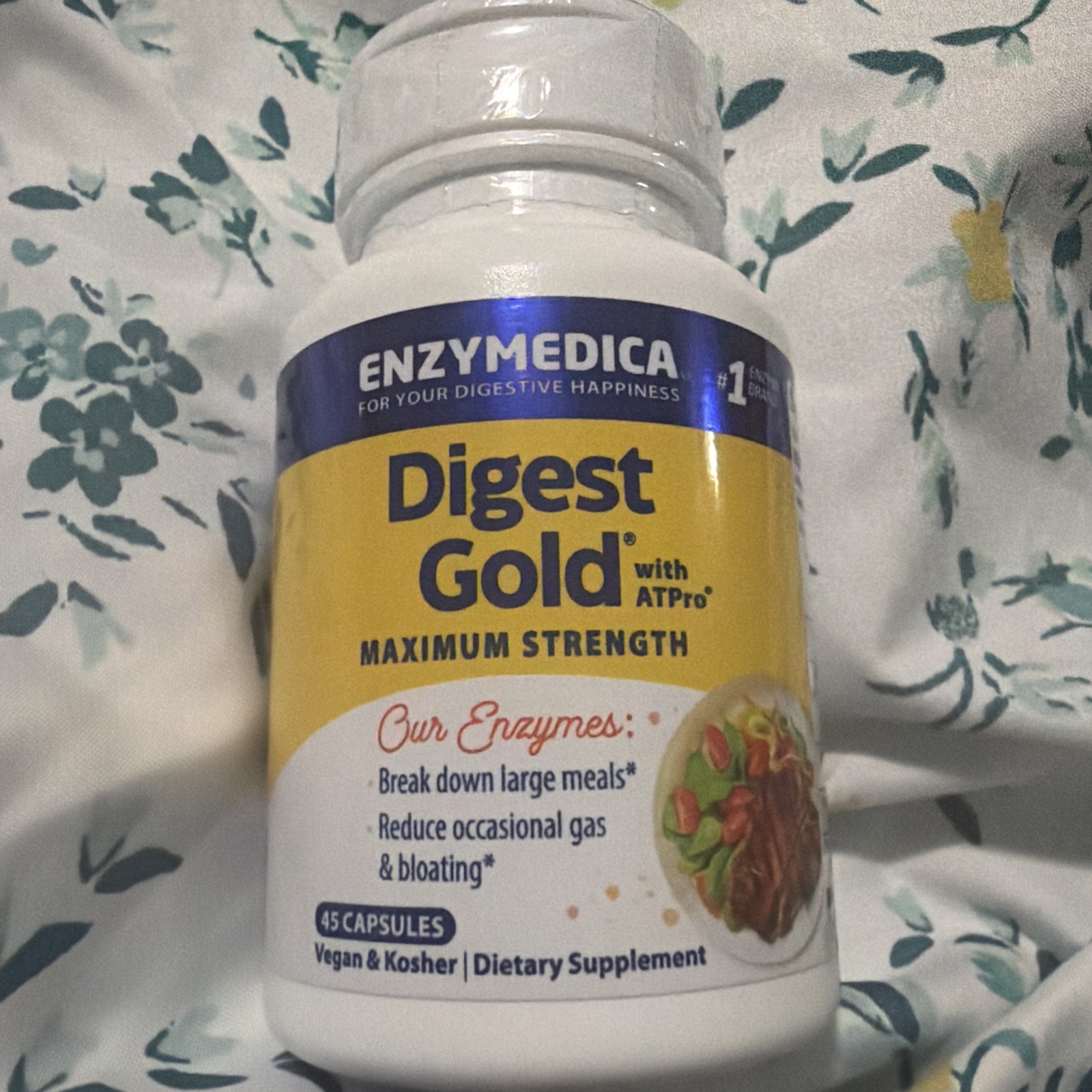 Enzymedica Digest Gold Digestive Support Supplement Capsules, 45 Count
