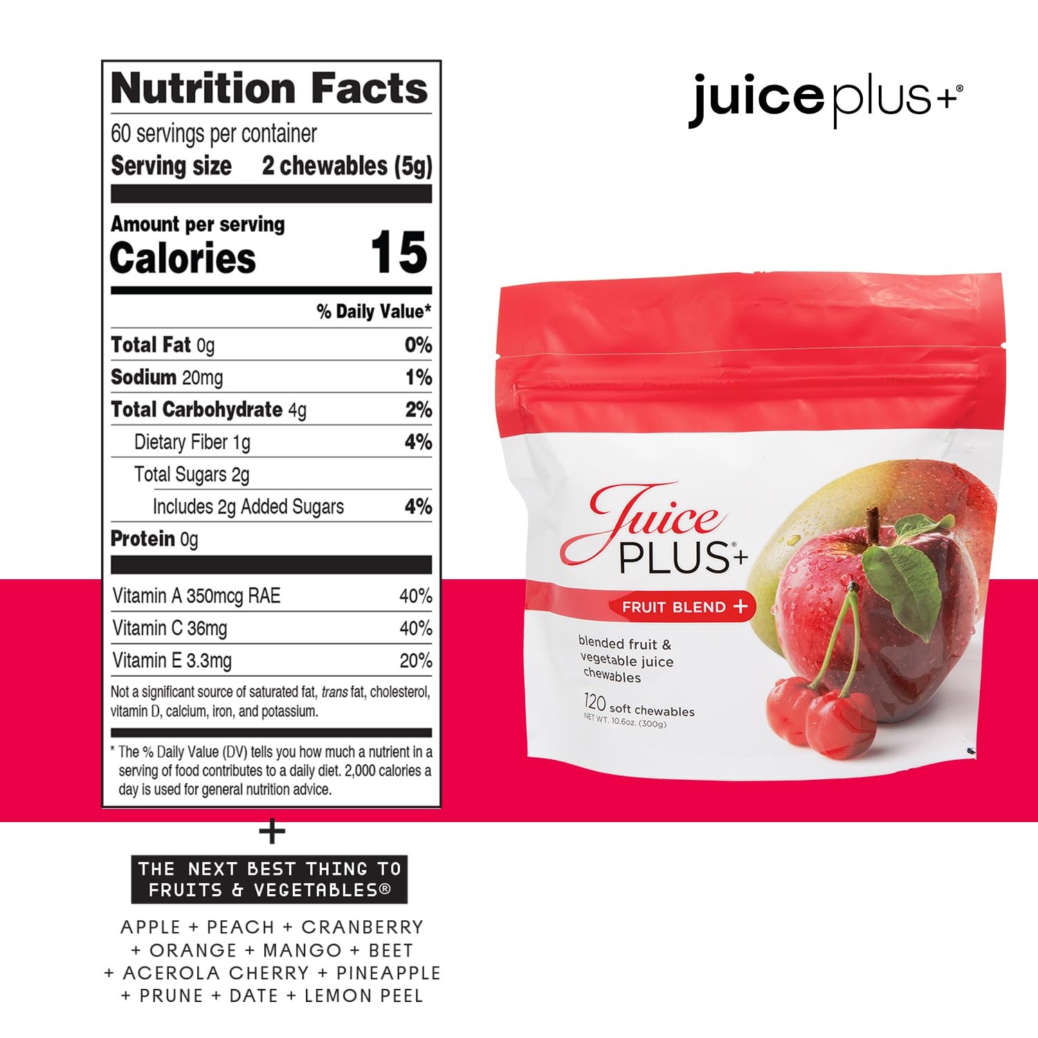 Juice Plus+ Fruit Blend Soft Chews Chewables – Boost Your Nutrition with 11 F…