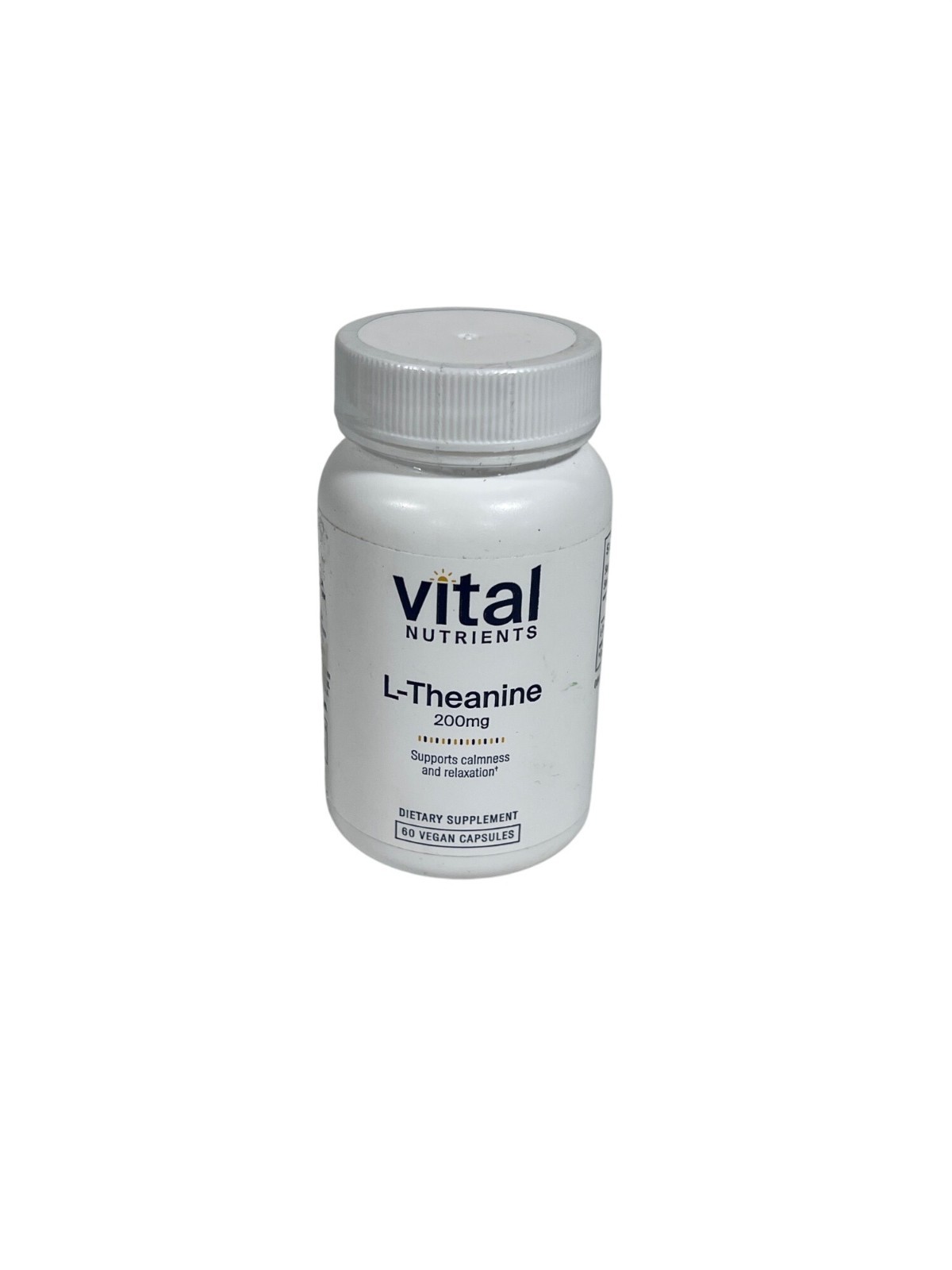 Vital Nutrients L-Theanine 200mg – 60 Capsules Exp 04/27