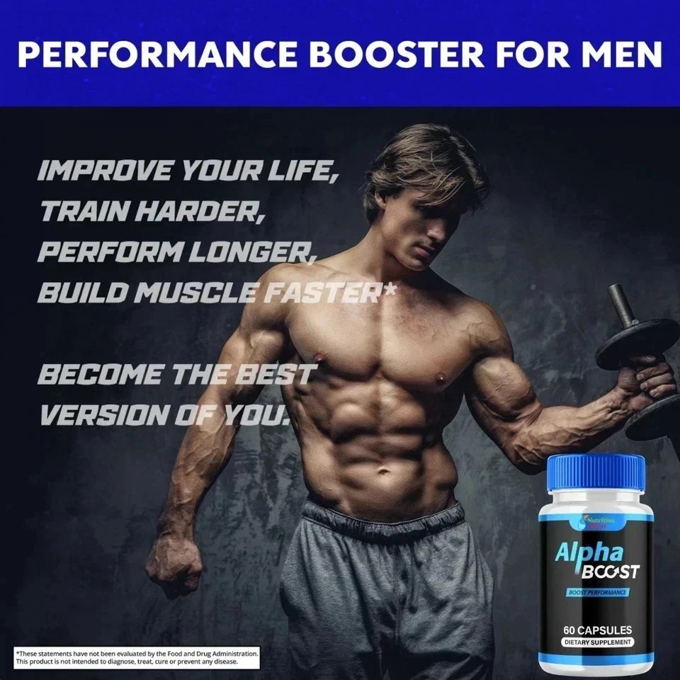 Alpha Boost innovative Supplement for Men with Natural Ingredients 180 Capsules