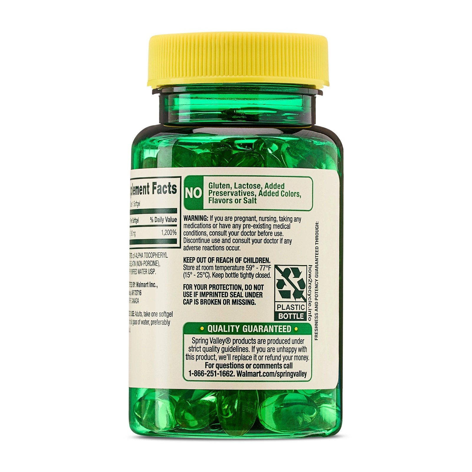 Vitamin E Heart Health Dietary Supplement Softgels, 180 mg (400 IU), 100 Count