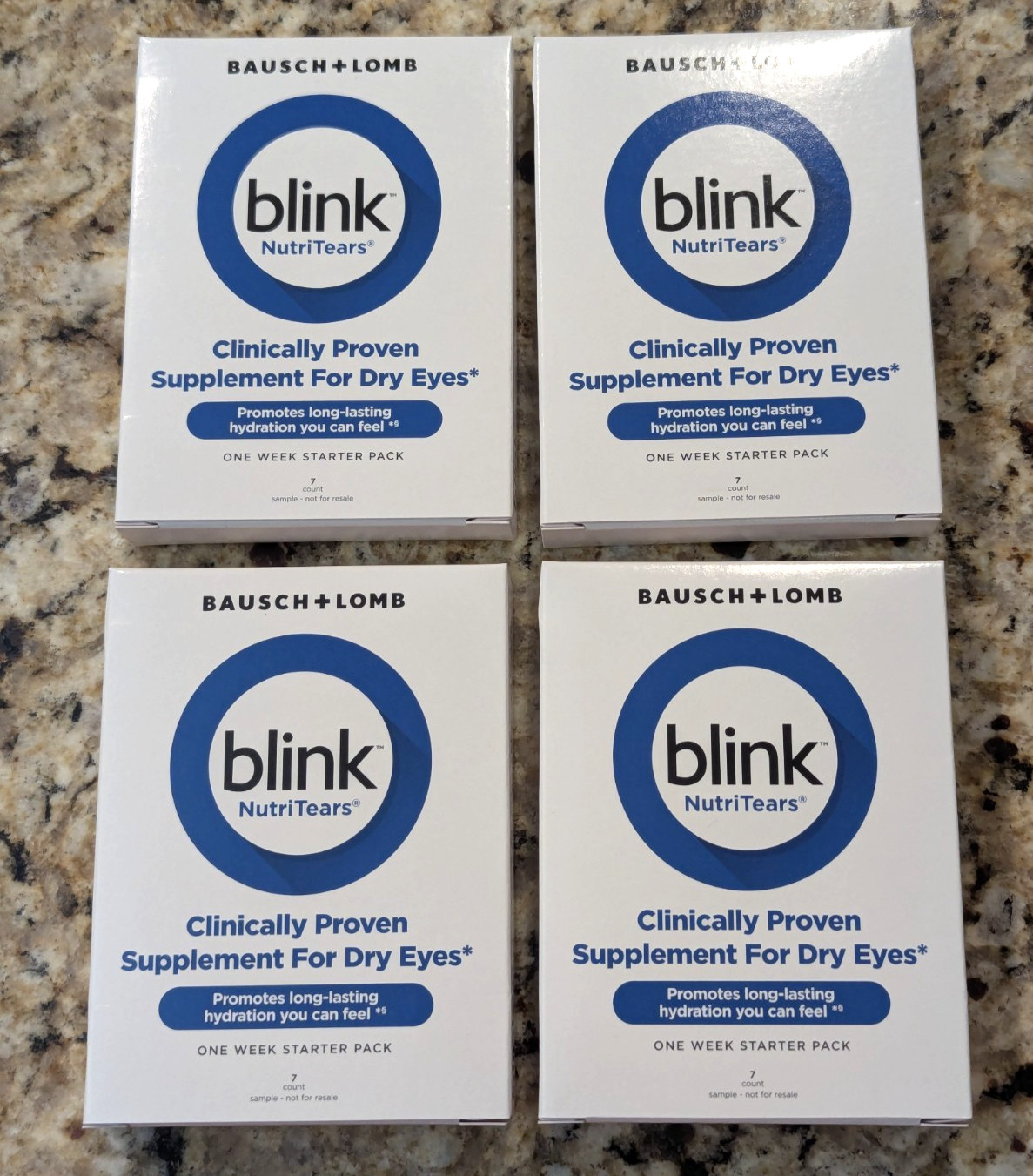 Bausch + Lomb Blink NutriTears Dry Eyes Supplement 7 ct x 4 Pack exp: 08/2027