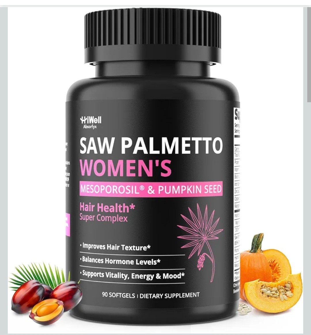 Saw Palmetto for Women with Mesoporosil – Pumpkin Seed Oil – Biotin – Powerful D