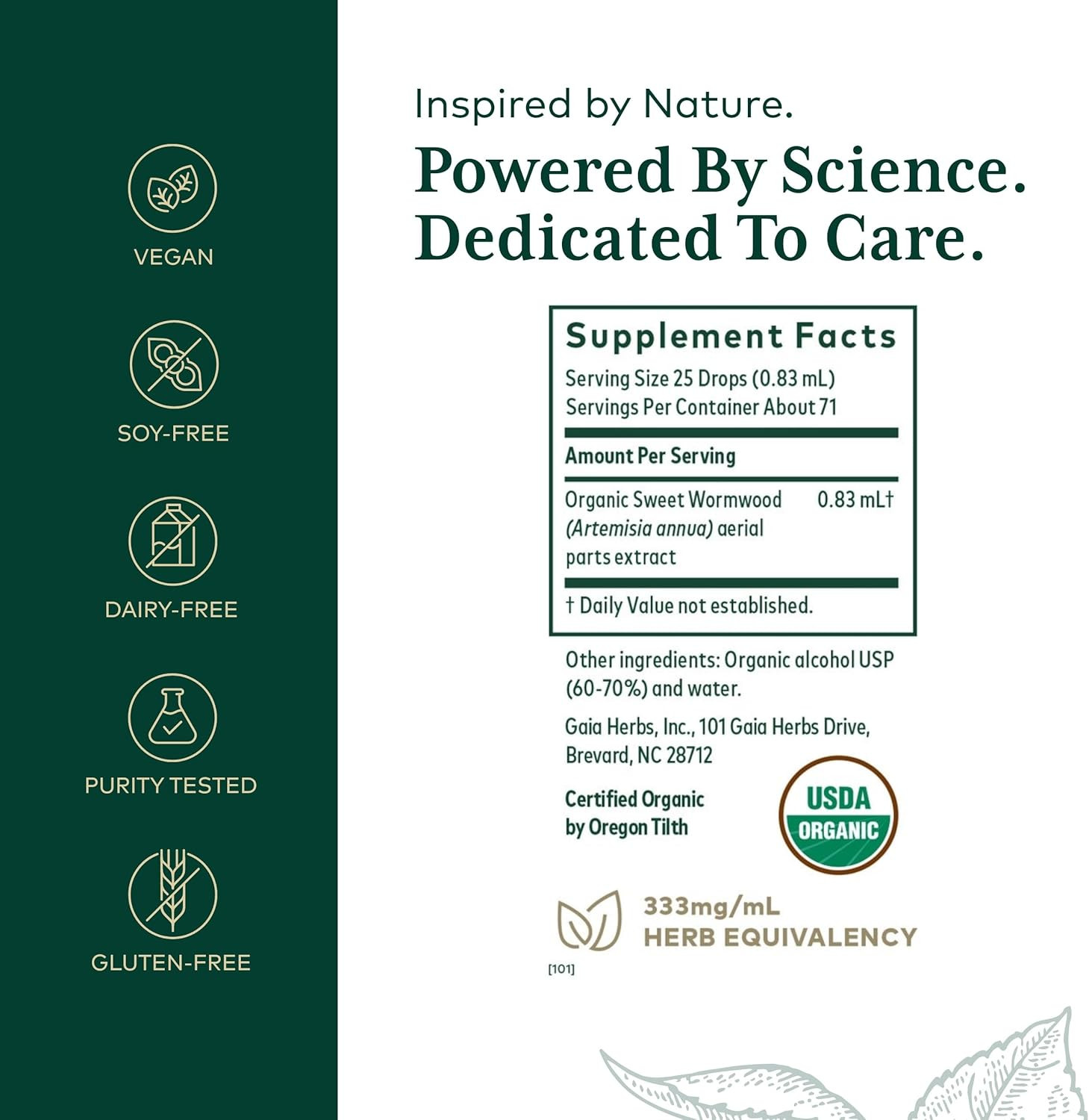 Gaia Herbs Pro Sweet Wormwood Digestive Elimination Support, 2 oz