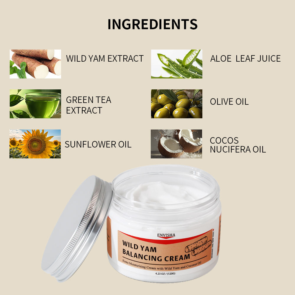 2 Pack Wild Yam Cream Organic for Hormone Balance, Women’s Organic 120G