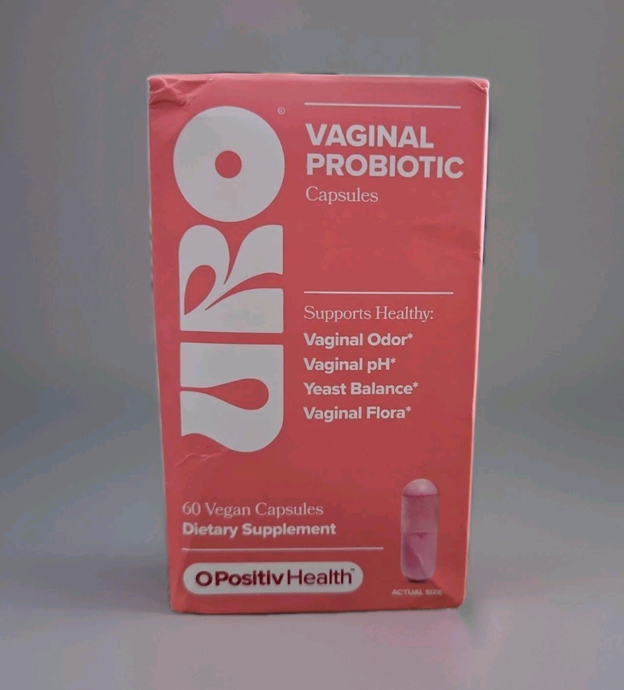 URO Vaginal Probiotics: Balance pH & Promote Odor-Free Vaginal Health, 60 Caps
