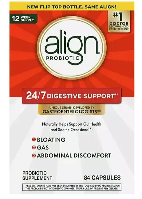 Align Daily Probiotic Supplement Capsules 84 Count Digestive System Support 2029