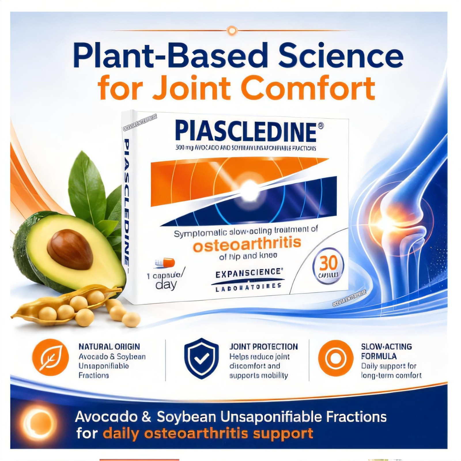 2 New Box PIASCLEDINE 300mg Anti-rheumatic Osteoarthritis Joint-Pains 30 Count