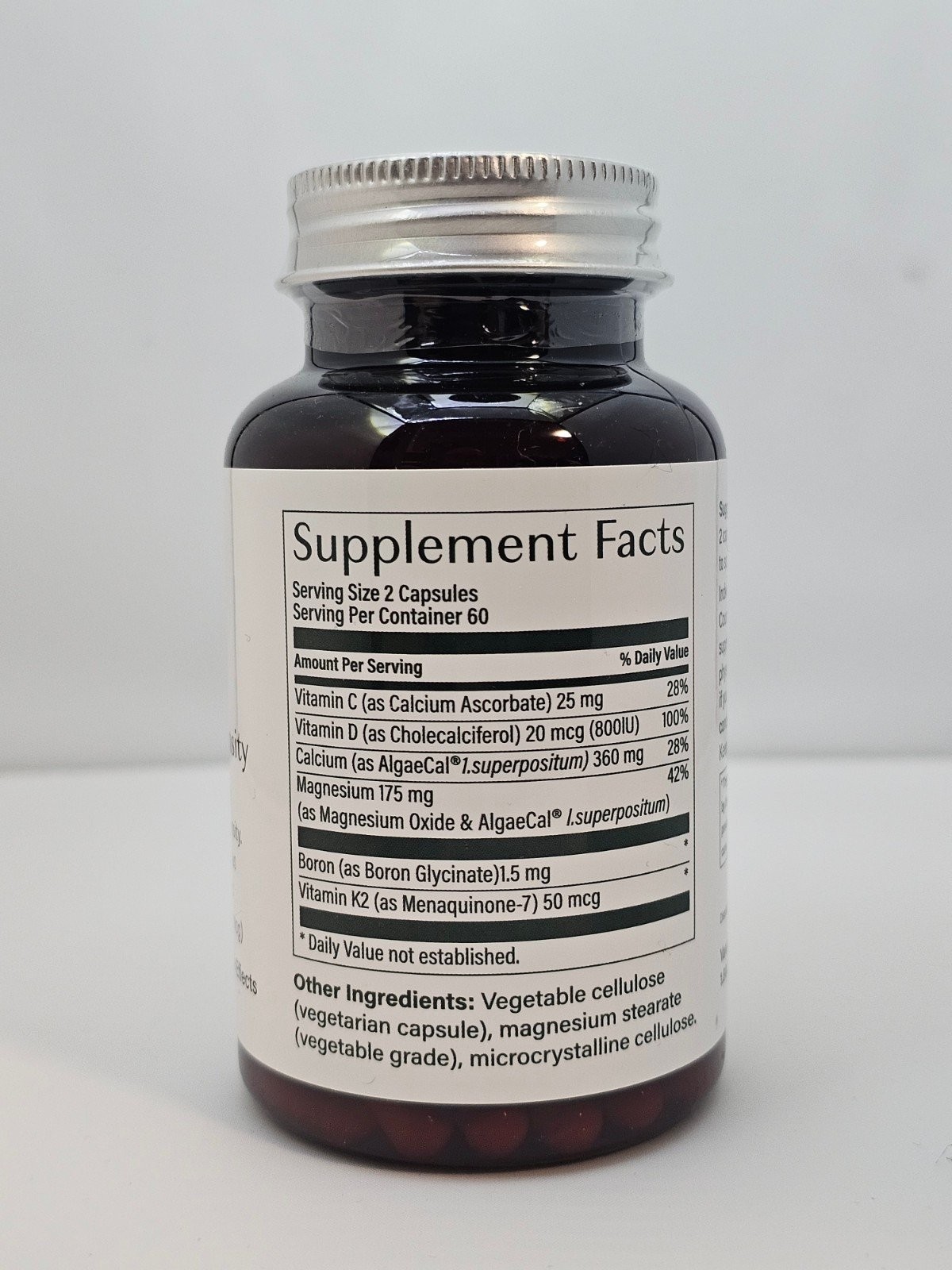 AlgaeCal Plus Stronger Bones Veggie Capsules Dietary Supplement Algae Cal 120Ct