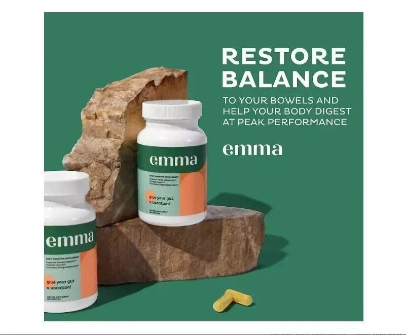 3X EMMA Supplement for Gut Health – Gas and Bloating Relief Constipation 60Caps*