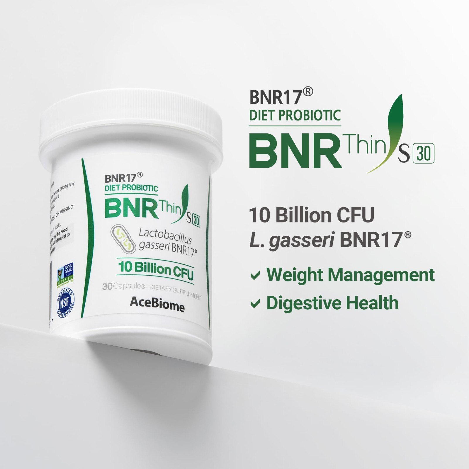 Lactobacillus Gasseri Probiotic 10 Billion CFU – 30 Capsules for Gut Health