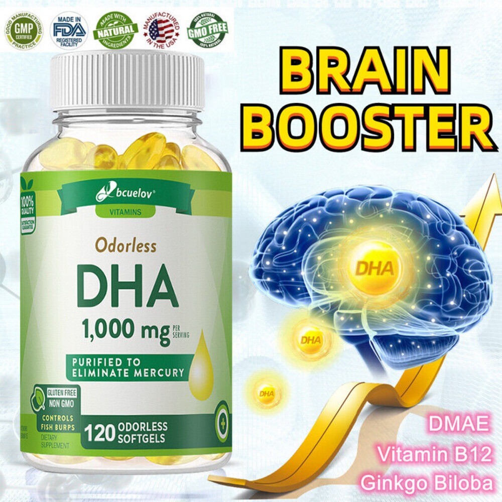 DHA -1000mg – 30/60/120 Capsules – Improve Memory,Concentration