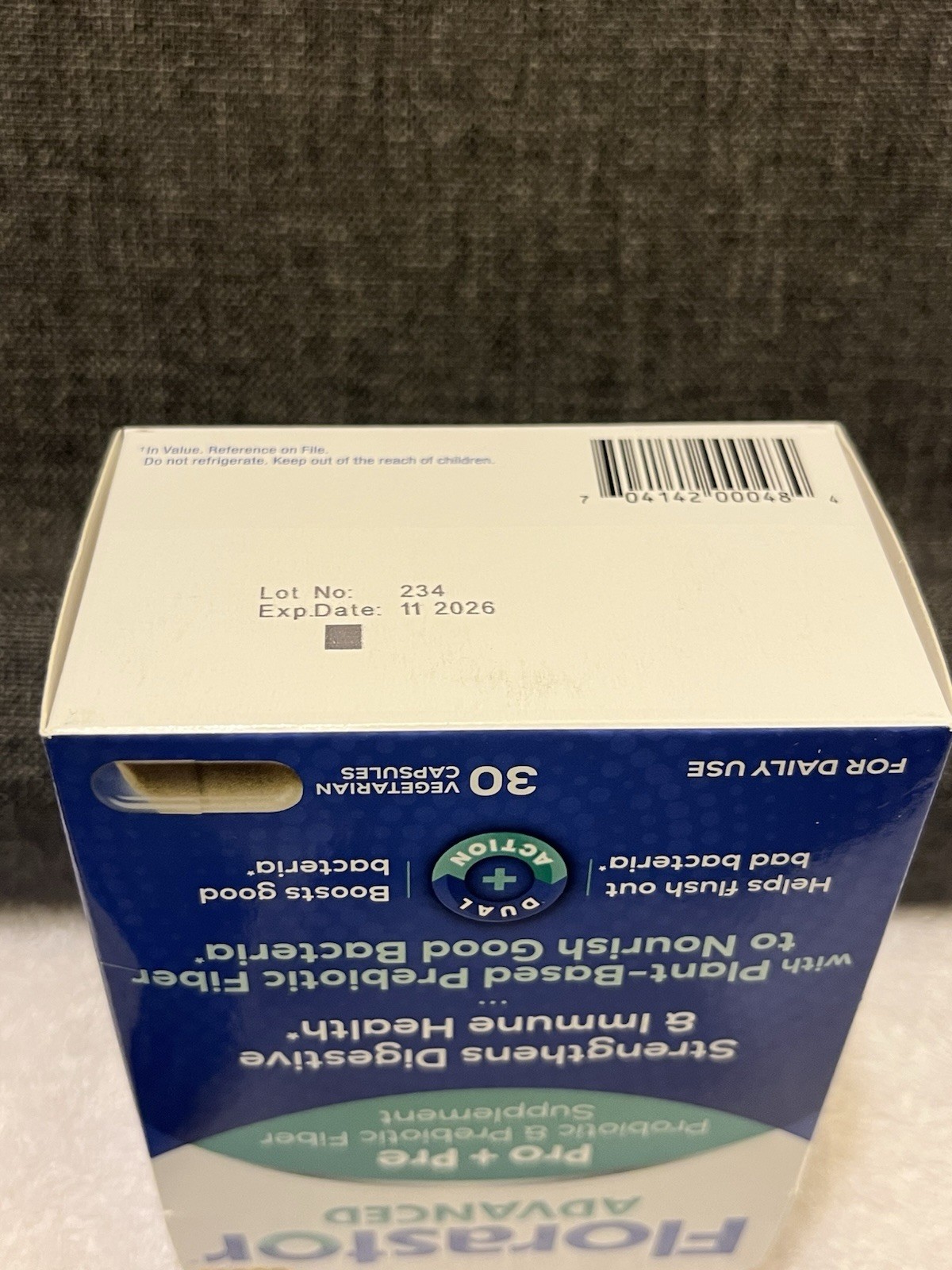 Florastor Advanced Probiotic and Prebiotic Supplement, 30 Capsules NIB