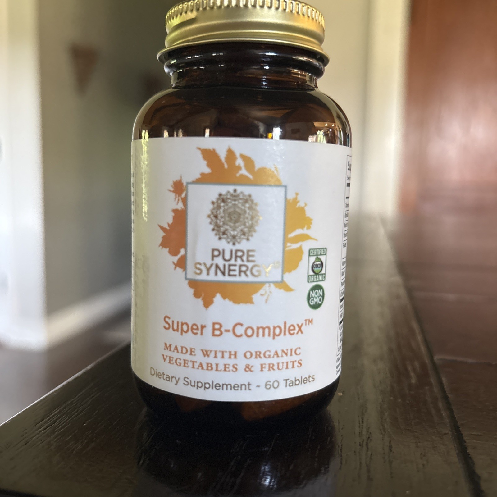 The Synergy Company Organic Super B-Complex 60 Veggie Tabs Dairy-Free,