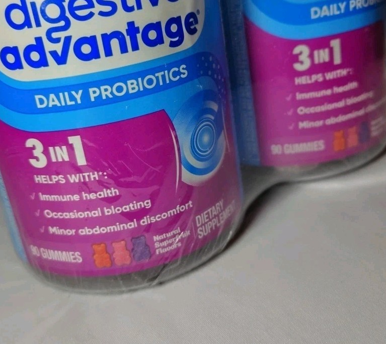 Digestive Advantage Daily Probiotic Gummies (Digestive & Gut) 180 Gummies TOTAL