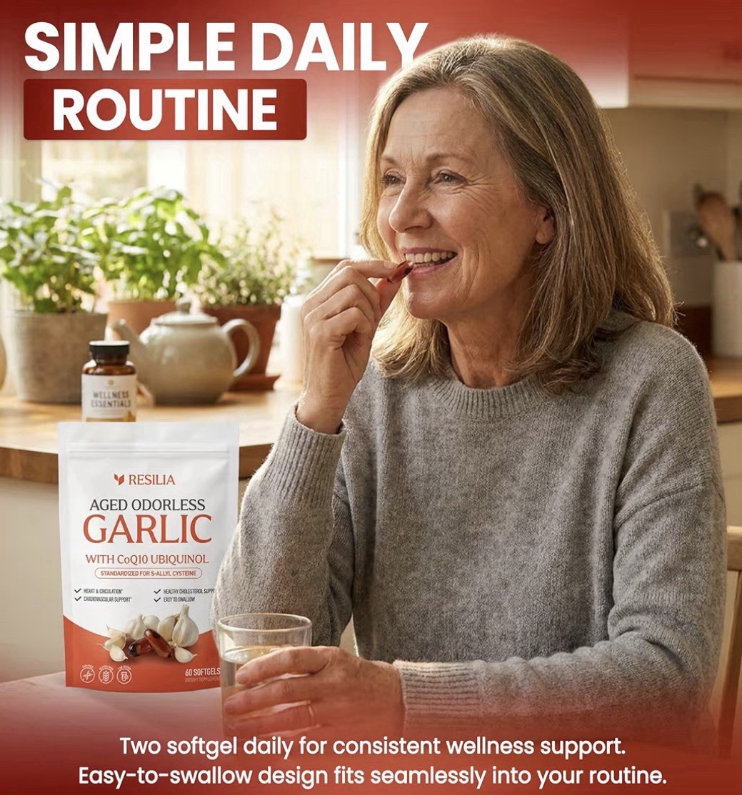 Resilia Garlic Extract 600mg Softgels (60 Count) – Odorless Aged Garlic Extra…