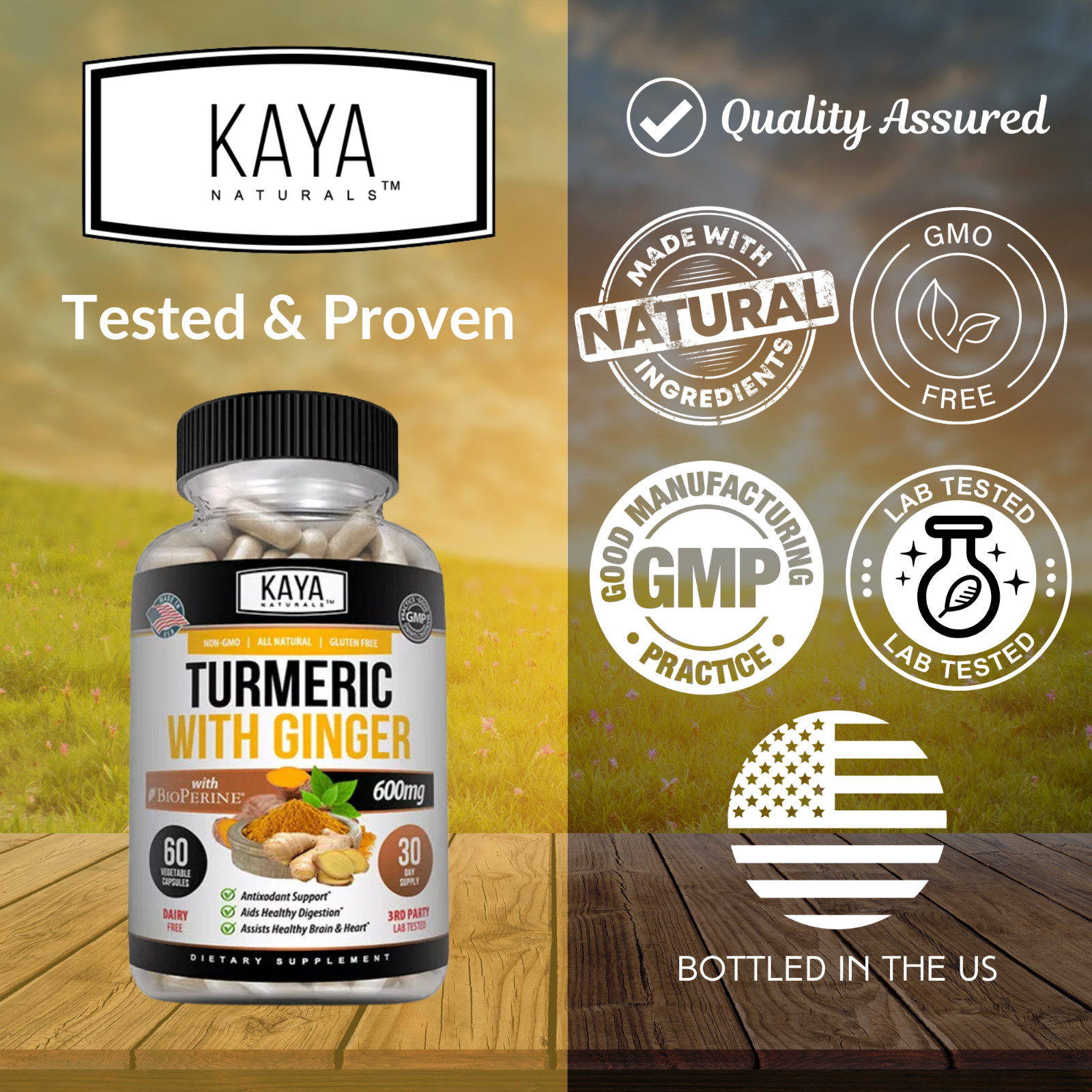 Turmeric Curcumin with Ginger + Black Pepper, Joint Pain Maxx Strength Capsules