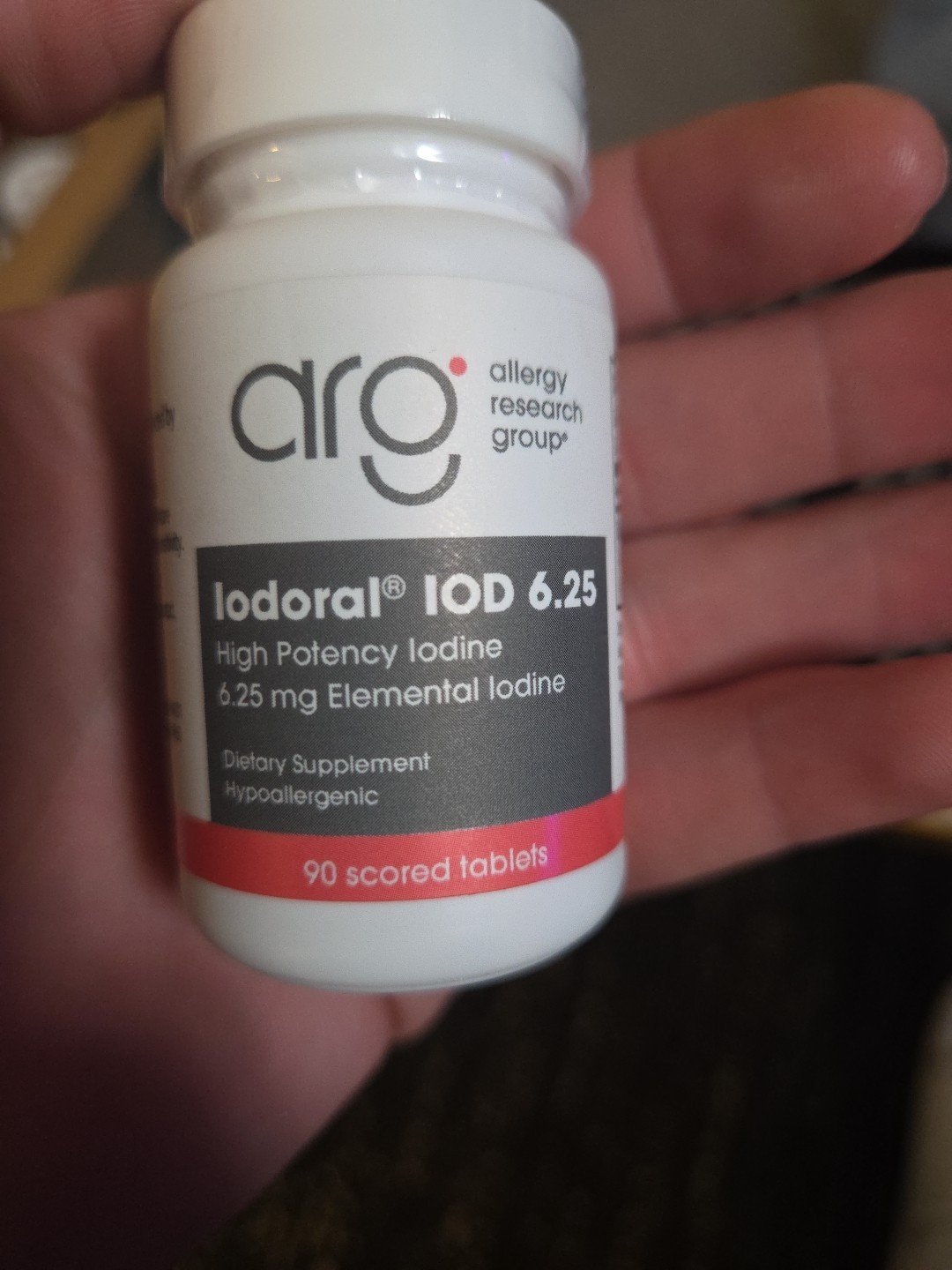 Factory Sealed Iodoral IOD 6.25 mg 90 scored tablets Allergy Research Group 3/28