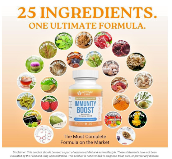 Immunity Boost All-In-One Advanced Shield Complex 60 capsules Ships Fast
