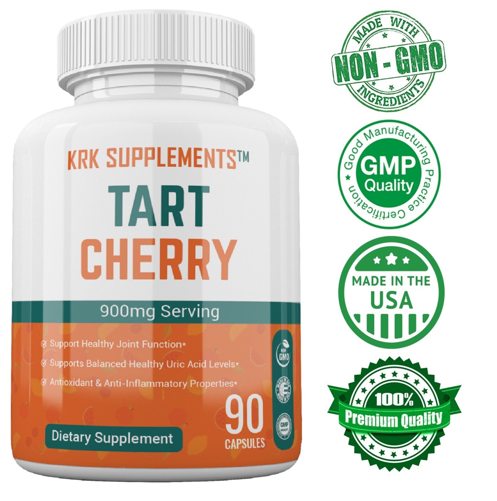 1 Pack Tart Cherry Extract 900mg Antioxidant Gout Joint Pain Arthritis
