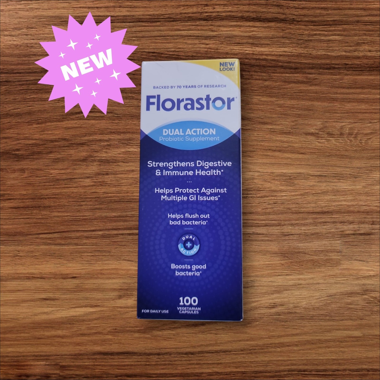 Florastor Probiotics for Digestive and Immune Health, 100 Capsules