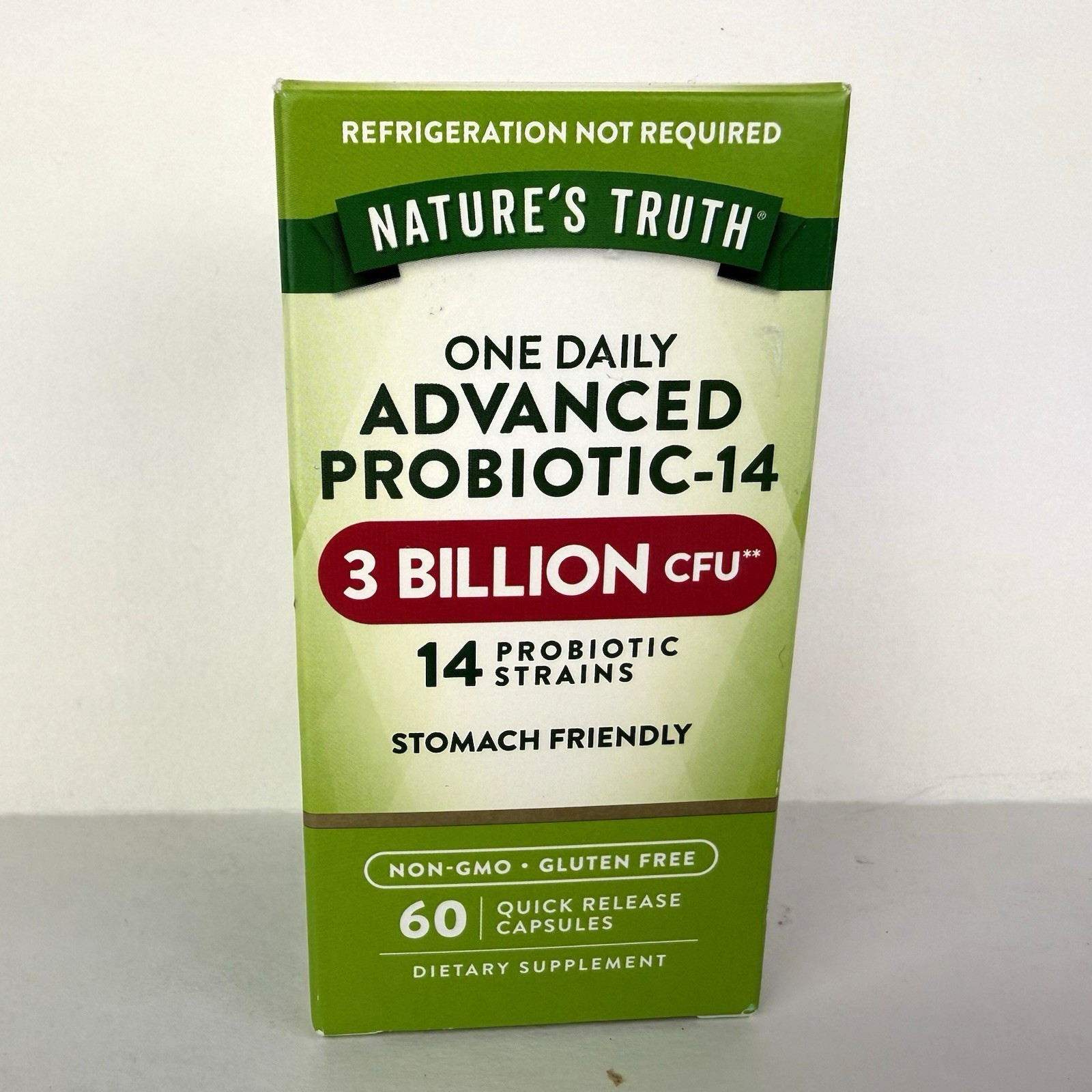 Natures Truth One Daily Advanced Probiotic-14 3 Billion CFU 60 Capsules Exp 5/27
