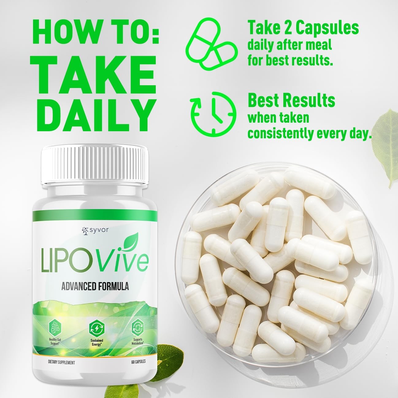 Lipovive Capsules, Official Lipovive Pills with All Natural Ingredients, Adva…