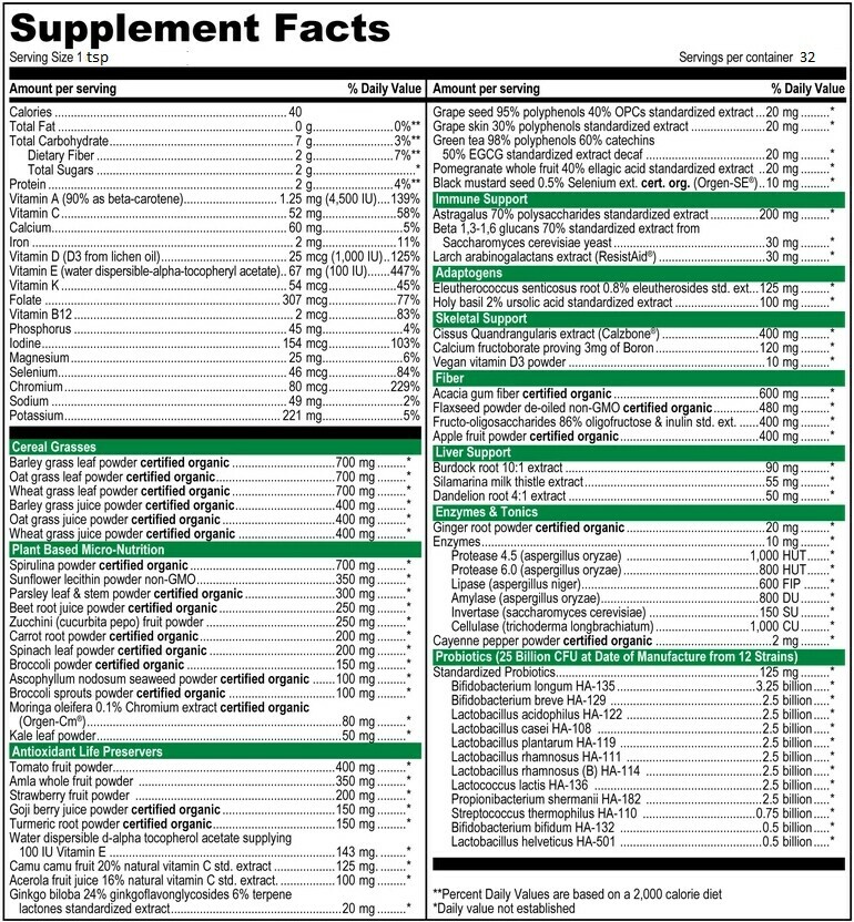 LIPOSOMAL ULTRA VITA 90 FRUITS, VEGETABLE, MINERALS, VITAMINS, PROBIOTIC 12/2026