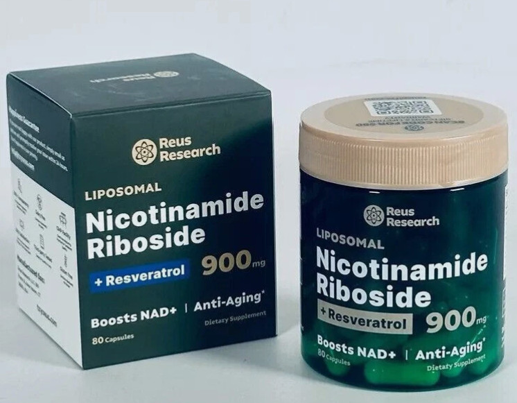 80 Capsules- NAD Supplement Nicotinamide 900mg Resveratrol Riboside Anti-Aging
