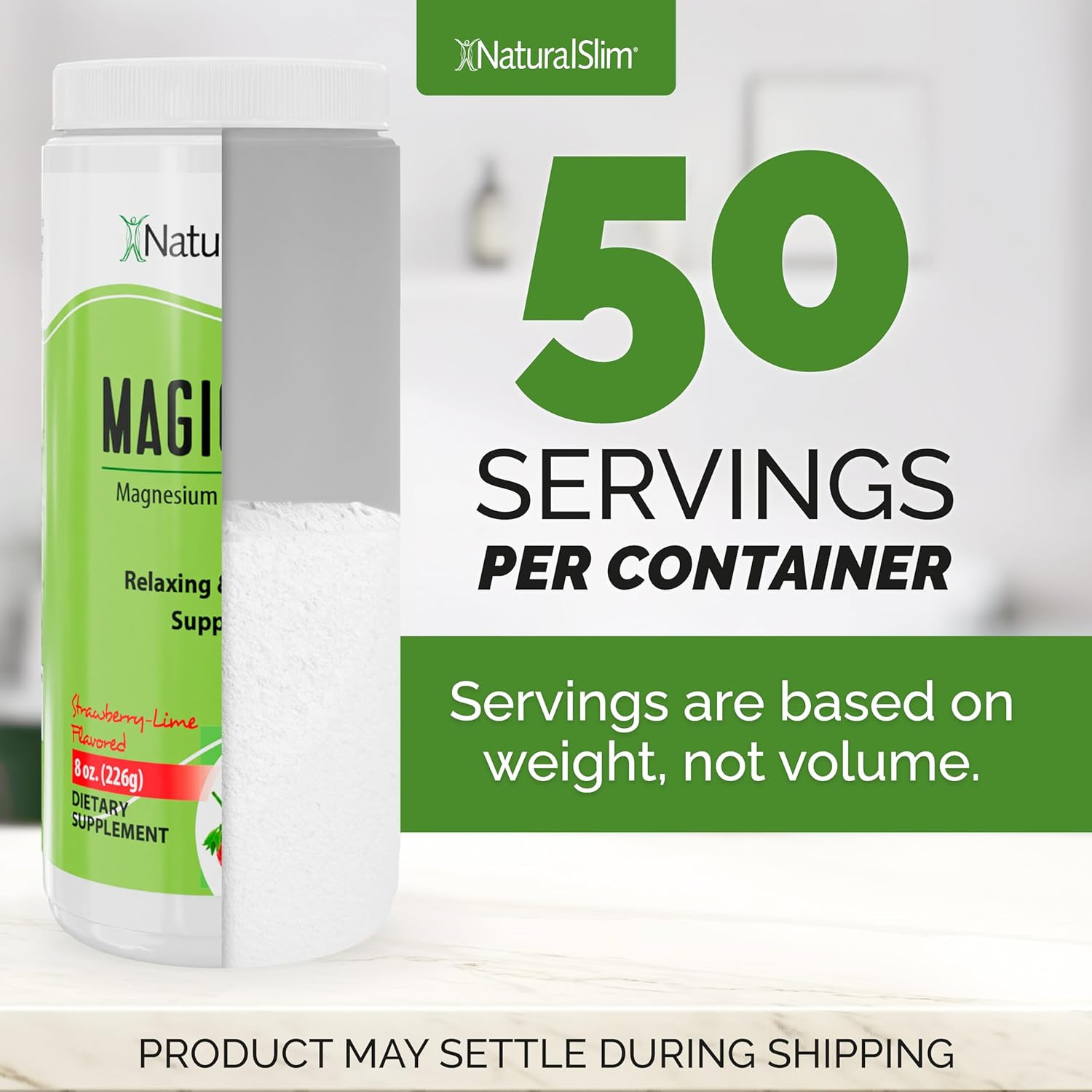 NaturalSlim Magicmag Pure Magnesium Citrate Powder – 8 Ounce (Pack of 1)
